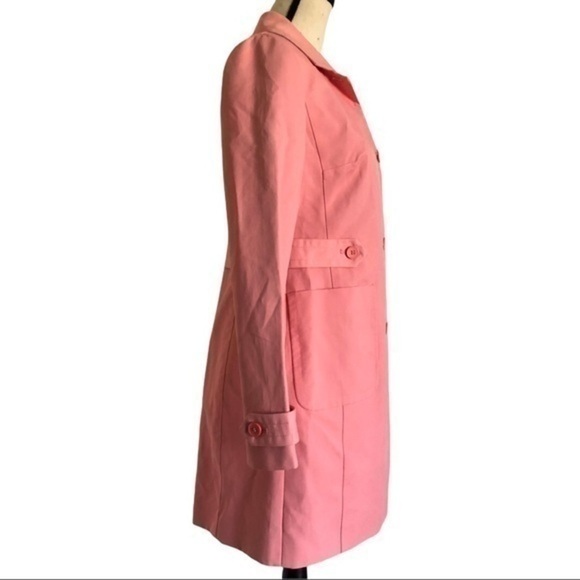 Ann Taylor LOFT Salmon Spring Fall Trench Coat Size S - Picture 5 of 10